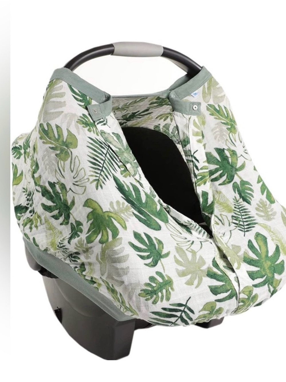 Little Unicorn Tropical Leaves 100% cotton Muslin Car seat Canopy